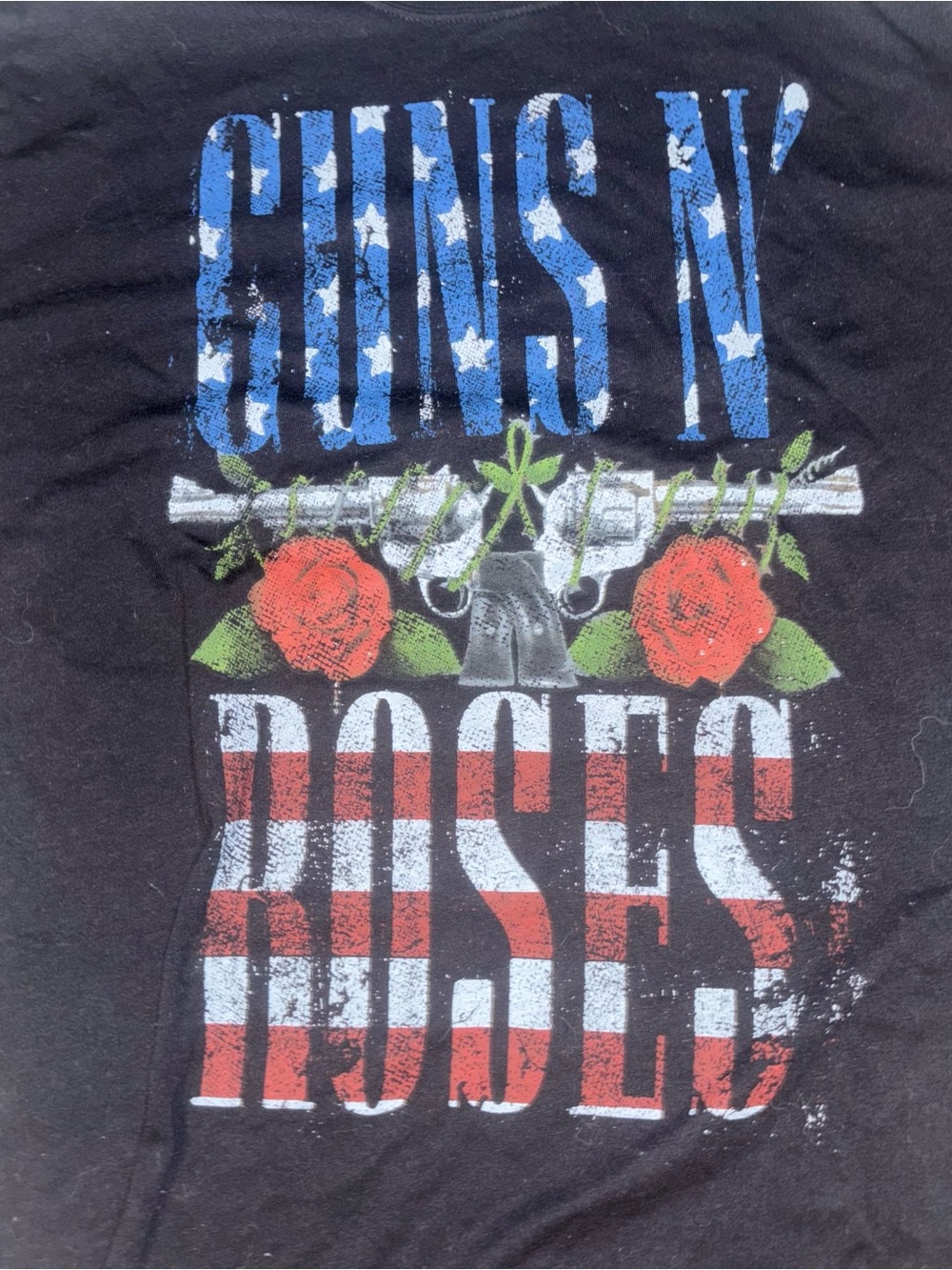 Black Patriotic Guns N Roses Graphic Tee XXL